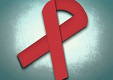 Symbolhaftes Bild einer HIV-Schleife