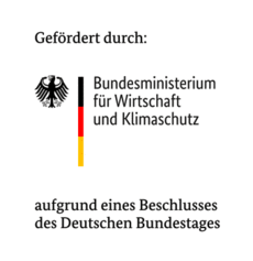 Förderung: Logo des Bundesministeriums für Wirtschaft und Klimaschutz