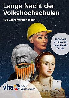 Plakat für die lange Nacht der Volkshochschulen