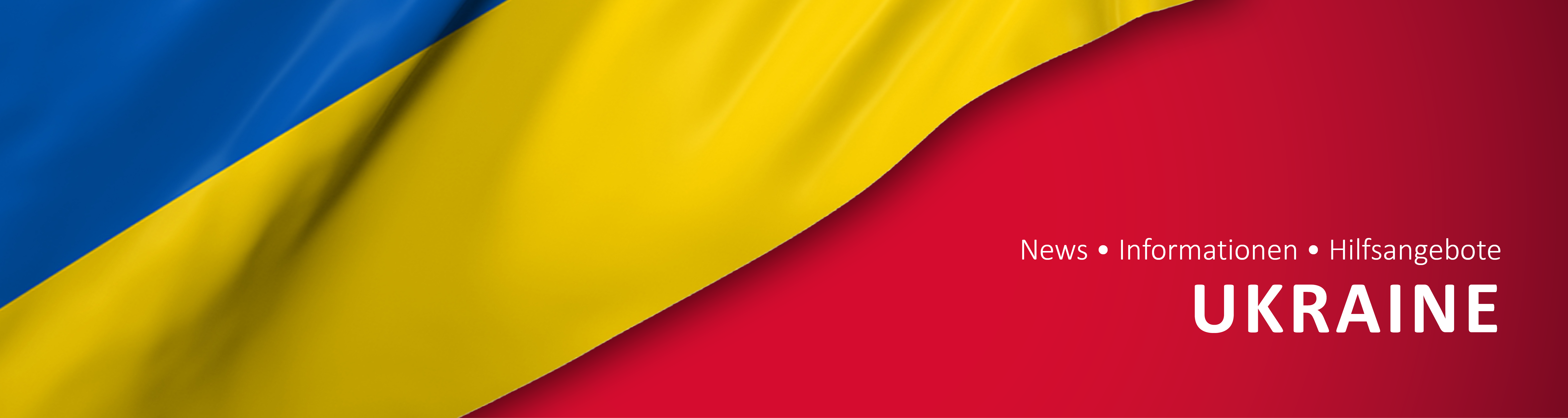 Headerbild mit Flagge der Ukraine und Titel der Seite