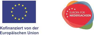 Logokombination kofinanziert von der eu europa für niedersachsen