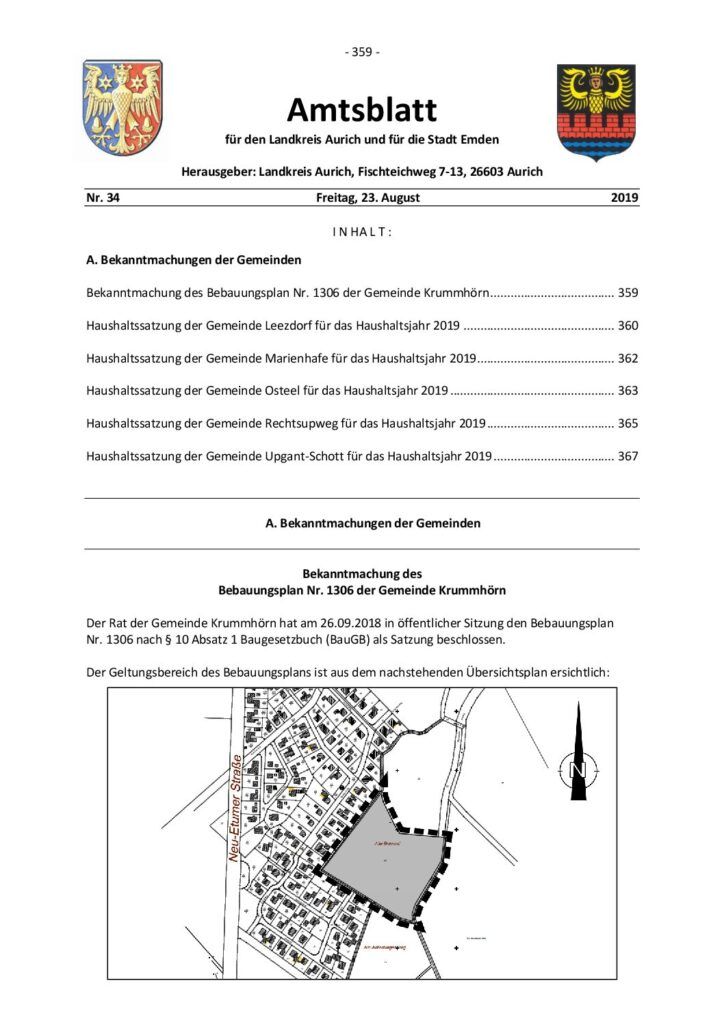 Amtsblatt Nr. 34 vom 23.08.2019